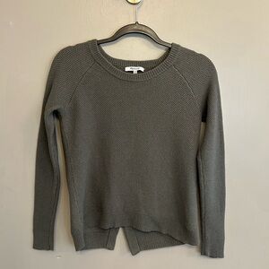 Madewell Olive green  Split Back Sweater Size XXS cotton blend